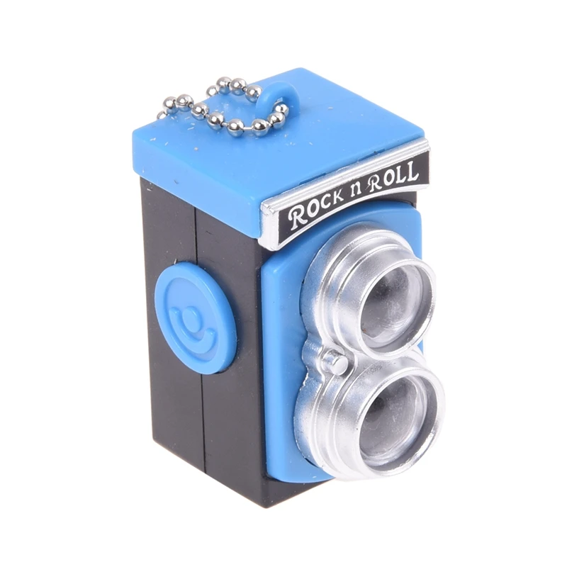 Симпатичный мини двойной объектив Reflex TLR камера Стиль светодиодный светильник фонарь затвор Звук брелок