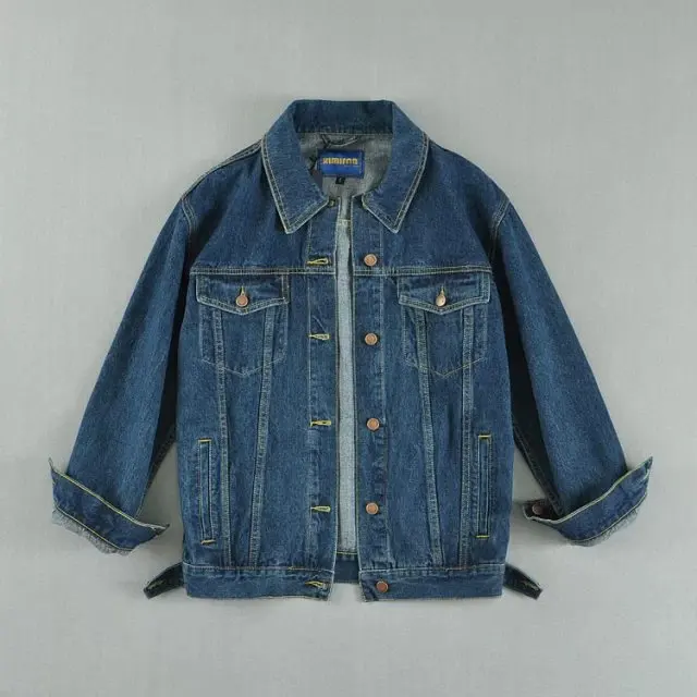 

Punk Style Men's Loose Large Version of Thick Plate Washing Cowboy Jacket Couples Men And Women-Cowboy Clothing New Style WOMEN'