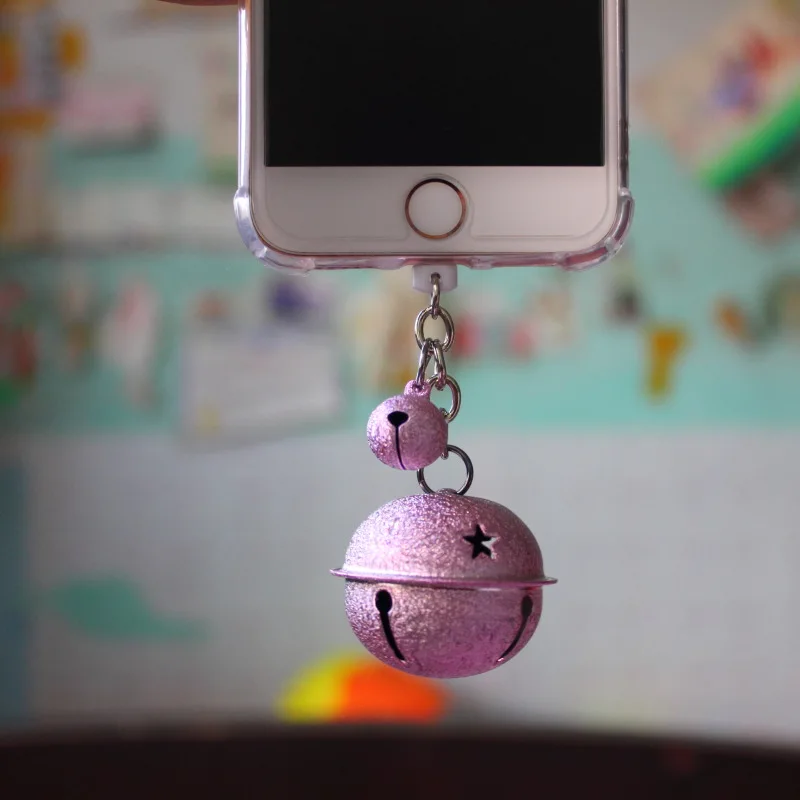 Apple-специфический kawaii маленький звонок защита от кражи порт передачи данных порт зарядки Анти пылезащитный Разъем для iphone X XS MAX XR 8 8S 7 6 6S 5 5S - Цвет: Розовый