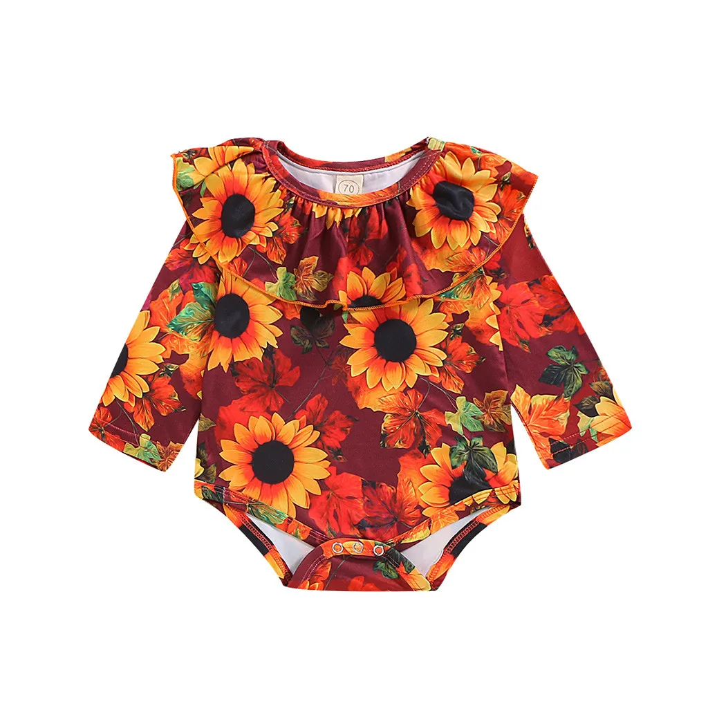 SAGACE комбинезон для новорожденной девочки Боди с длинным рукавом принтом