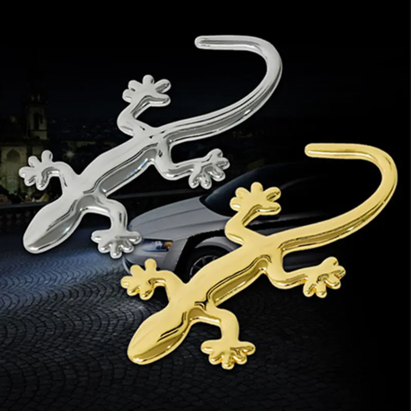 

Car 3D metal sticker gecko lizard used in rear trunk bumper and other positions for Porsche ferrari BMW Audi and other models