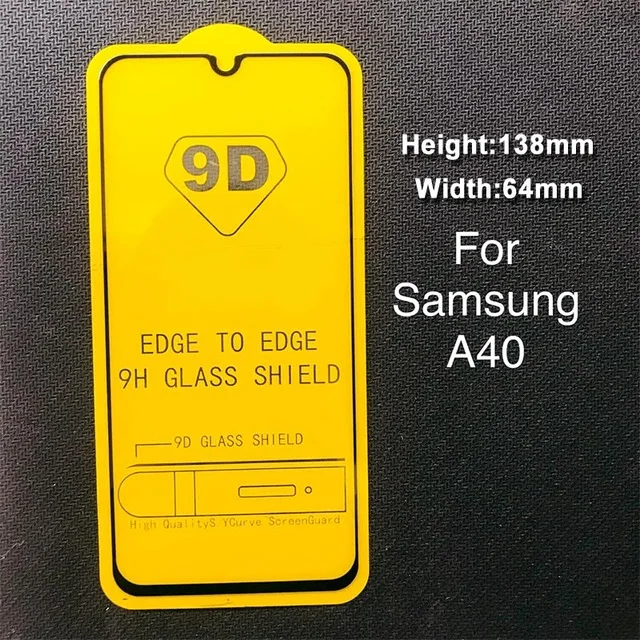 25 шт. 9D полное покрытие изогнутое закаленное Высокопрочное Стекло на samsung Galaxy A50 A20 A10 M10 M20 M30 A70 A40 A30 A20E - Цвет: A40
