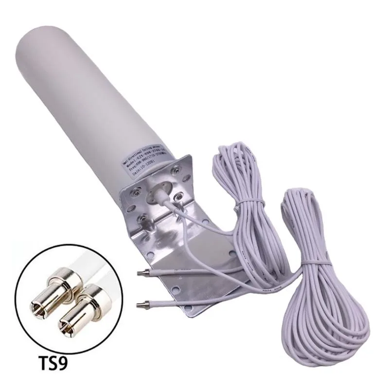 

JX TS9 antenna 698-960/1710-2700MHZ 5m Two Dual cable for 3G 4G Router Modem Aerial Dual TS9 Connector