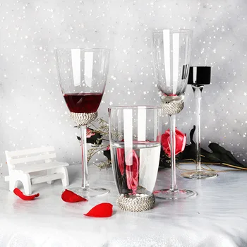 

Set of 2-high quality transparent wine glass party club goblet beer glass drinkware cup GLA-1509