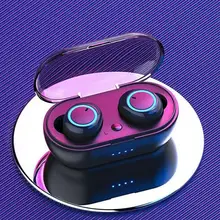 Écouteurs intra-auriculaires sans fil Bluetooth 5.0, 450mAh, Mini casque d'écoute stéréo, commande tactile, casque d'écoute, sélection de chansons et appels tws Y50