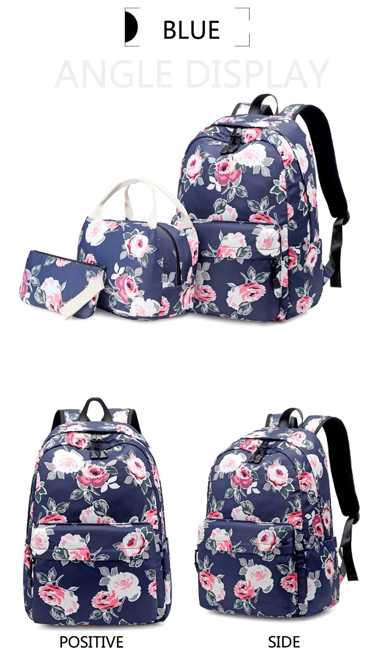 Школьная сумка DIOMO с цветочным принтом, наборы рюкзаков для девочек-подростков, Высококачественная женская сумка для книг, детский рюкзак с цветочным принтом, школьные сумки
