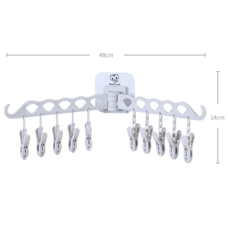 Двойной полюс может вращаться 10 клипов креативная сушильная стойка всасывающие настенные носки полотенце бельевая прищепка для ванной комнаты кухонные принадлежности