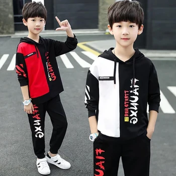 

7 8 9 10 11 12 Years Boys Clothing Set Hoodie Sweater Jacket + trousers Suits Casual Sports Spring and Autumn Fashion Suit