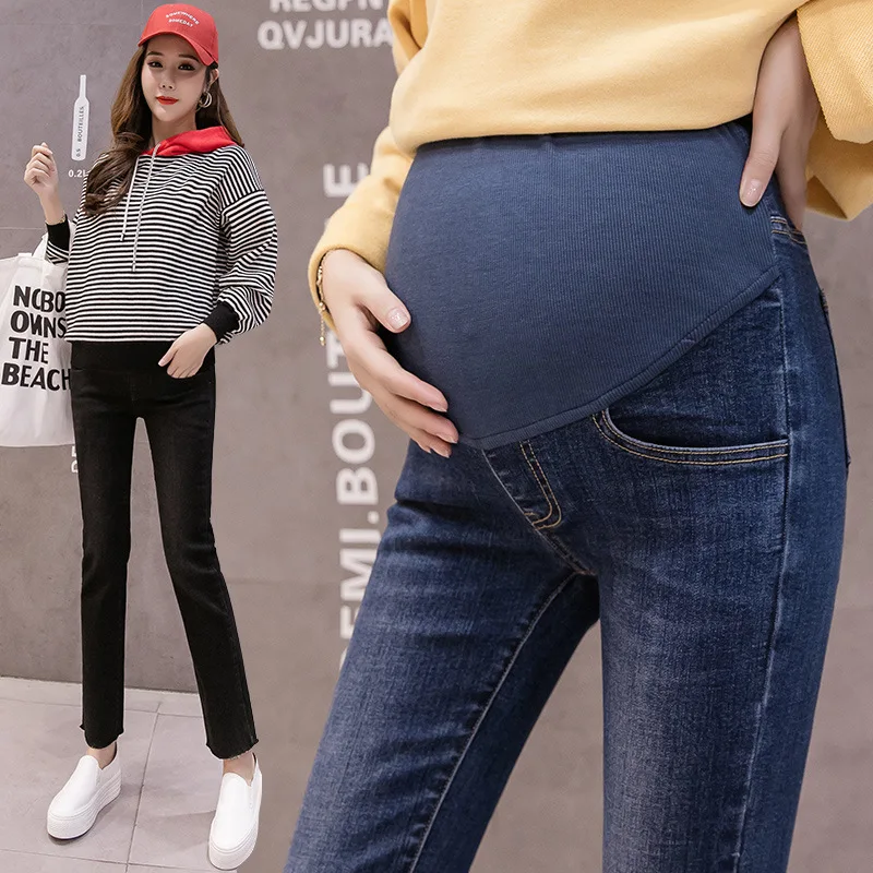 

Maternity Jeans Capri Tight-Fit Skinny Pants Summer Fashion Models Thin Outer Wear Trousers Spring And Autumn Pregnant WOMEN'S P