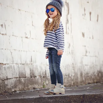 

Kids Clothes Girls Stripe Clothes+ Pants Girls Pants Blouse Trousers