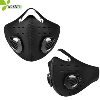 

Sports Half Cover Cycling Facemask 5 Protective Layer Activated Carbon Filters PM2.5 Dust Running MTB Road Bike Mask Shields