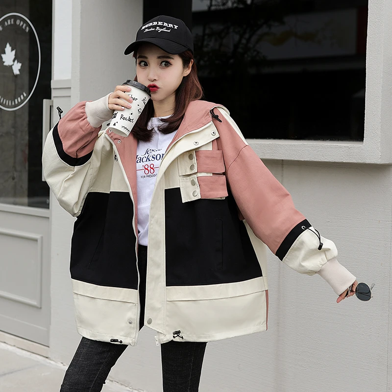 Рабочая куртка Женская Куртка Harajuku стиль строчка бейсбольная форма куртки супер огонь