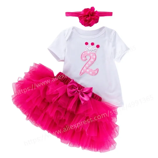 Baby Girl Clothes 2nd Birthday Dress Outfits 2 Years Girls Boutique Clothing Christening Dresses For Toddler Girls Birthday Dress