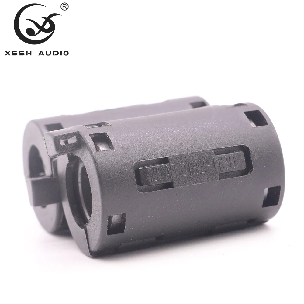 Núcleo de Ferrite Clipe de Cabo de Supressor de Ruído Pces High Xss Áudio Yivo Preto Magnético Snap-on Emc Linha rf Filtro Rfi Emi 10 11mm End - Image 2