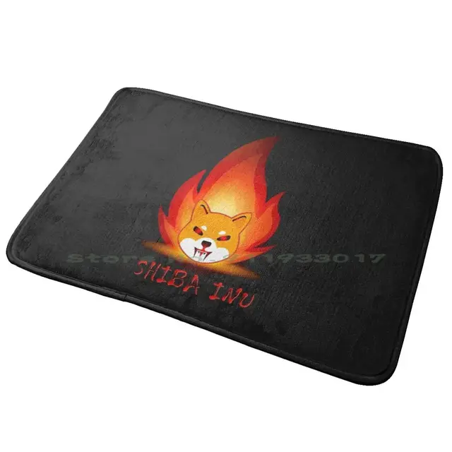 Shiba Inu Fire A Versatile and Stylish Entrance Door Mat Bath Mat Rug