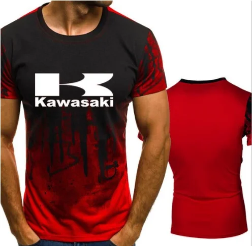 KAWASAKI Racing Team Футболки мотоцикл футболка Мотоцикл Ниндзя майки дышащие быстросохнущие Джерси - Цвет: Красный