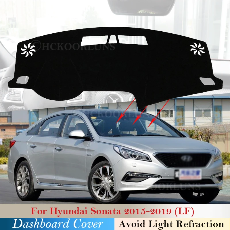Dashboard Cover Protective Pad for Hyundai Sonata 2015 2016 2017 2018 2019 LF Car Accessories Dash Board Sunshade Anti-UV Carpet |