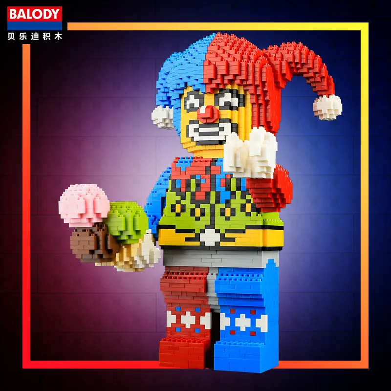 Новинка алмазные блоки Balody Joker heros цирковой клоун Мирко 3D модель 16126 мини