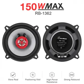

2pcs 5 Inch 150W Universal 2 Way Car Coaxial Speakers Audio Stereo Full Range Frequency HiFi Speaker Non-destructive Universal