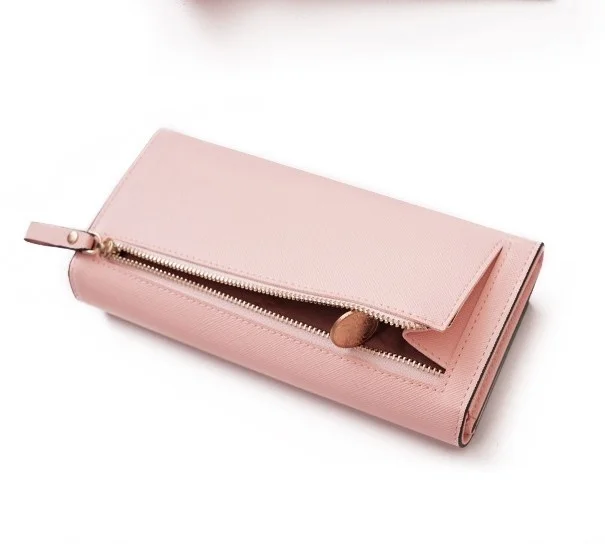 Korean Fashion Tassel Long Wallet Large-Capacity Multi-Card Women's Coin Purse Cross Buckle