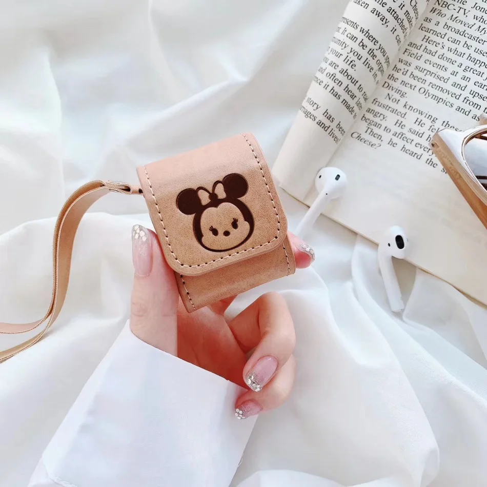 665A4 Чехол для наушников Airpods 2, кожаный роскошный чехол для наушников из натуральной кожи, чехол для Apple Air Pods, чехол для наушников, аксессуары, сумки - Цвет: 665A4
