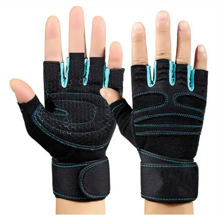 as picture Men Andwomen Can Freely Adjust Non-slip Equipment Strength Training Half Finger Gloves Breathable Non-slip Sports Fitness Gloves - Цвет: as picture