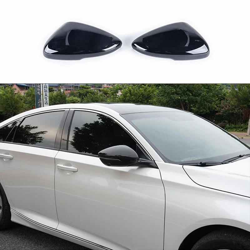 2 шт углеродное волокно цвет или Звездный Черный Хром ABS вид зеркала заднего вида Накладка подходит для Honda Accord - Цвет: Starry black