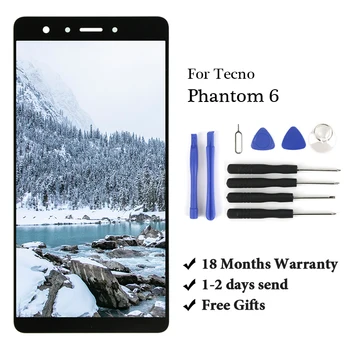 

10 PCS Brand New For Tecno Phantom 6 Lcd Digitizer High Quality Assembly Replacement For Phantom 6 LCD Screen Spair Part