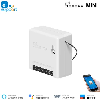 

EweLink Smart Switch Sonoff Mini WiFi Module 10A 2 Way Compatible with Alexa Google Home APP/LAN/DIY Mode Remote Control
