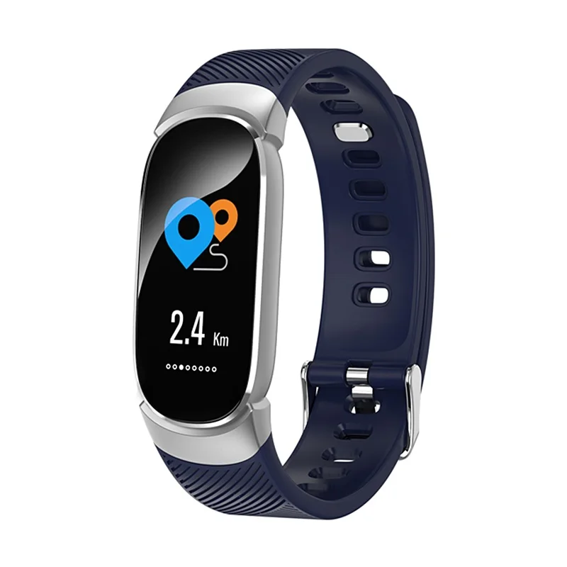 Blue ESEED QW16 смарт-браслет IP67 Водонепроницаемый мониторинг в реальном времени пульсометр кровяное давление кислород Смарт-часы для женщин фитнес-трекер - Цвет: Blue