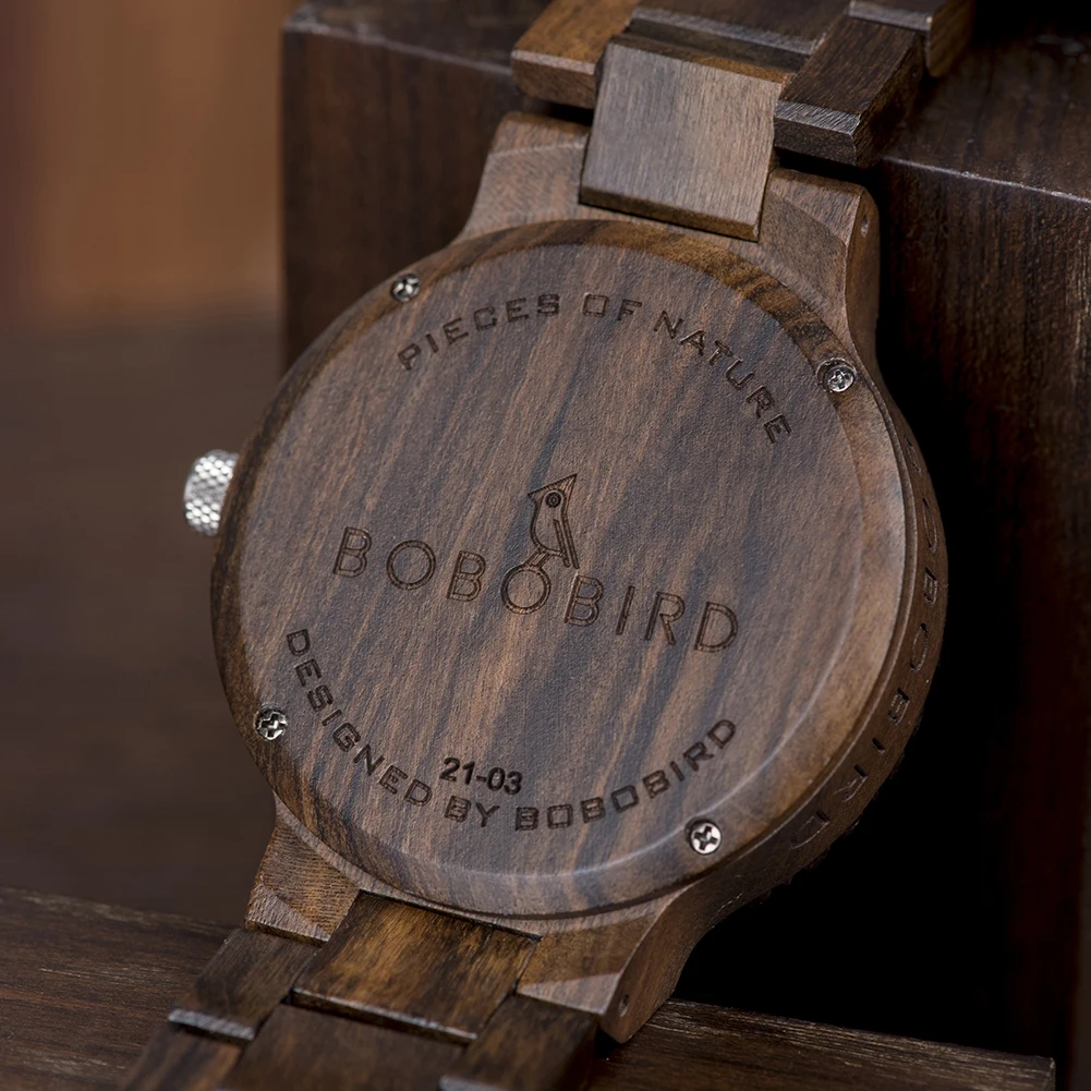 Wooden Clock Custom Men's Wooden Watch Bobo Bird Watches