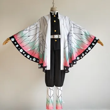 

Demon Slayer Kimetsu no Yaiba Tsuyuri Kanawo uniform Cosplay Kochou Shinobu Costume Halloween Adult men and women Kimono Costume