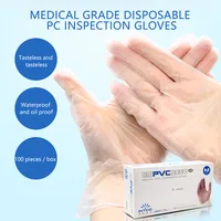Medical-Grade Transparent Powder-Free Rubber Gloves (100pcs)