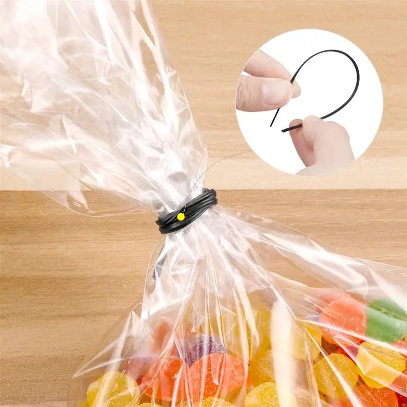 OUNONA 500pcs 15cm en Plastique Enduit de Fer Fil torsadé Liens Cravate Organisateur Cravates (Blanc