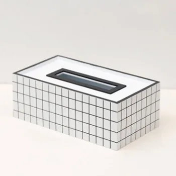 

Home Hotel Rectangle Tissue Box Bathroom European Style Living Room Holder Storage Container Ornament Paper Napkin Car Bedroom