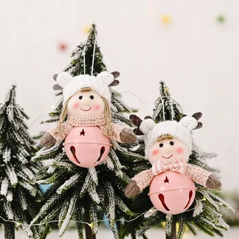 

Christmas Decorations Antlers Bell Pendant Creative pink Bell Pendant Christmas Tree Pendant Ornaments