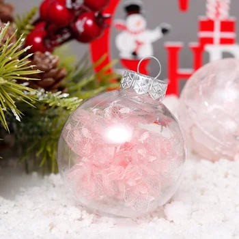 

24Pcs 1Set Decorations Transparent Ball Pendants for Christmas Tree