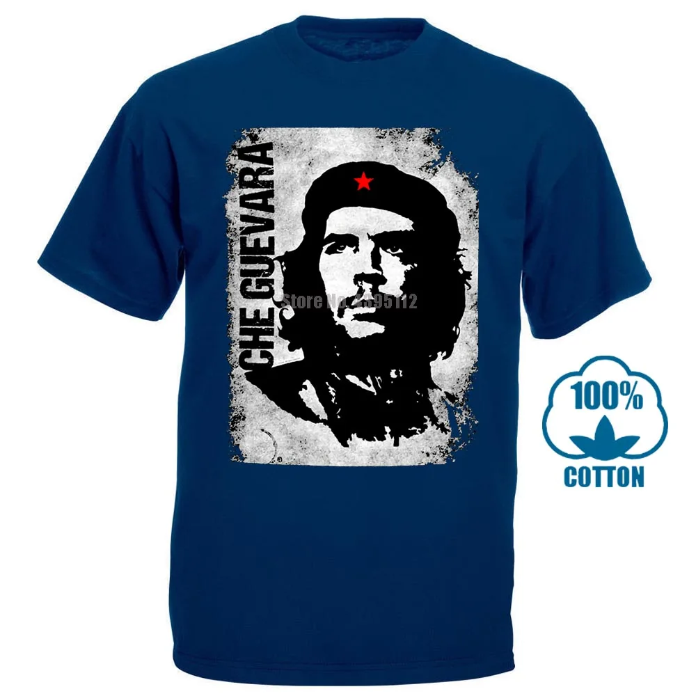 Тёмно-синий Официальный Che Guevara Винтажная Футболка революционная Легенда - Цвет: Тёмно-синий