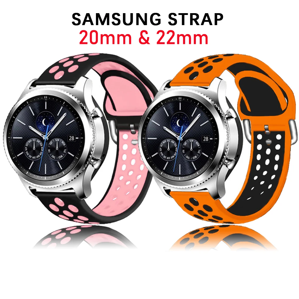 Ремешок 20 мм 22 для huami amazfit gtr bip браслет Samsung Gear S3 s2 sport Classic huawei gt 2 active galaxy watch 42 46 40 44