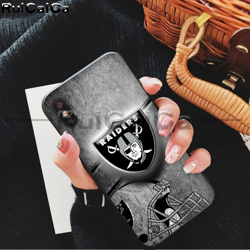 RuiCaiCa Oakland Raiders покупателей высокое качество чехол для iPhone X XS MAX, 6, 6 S, 7, 7 plus, 8, 8 Plus, 5 5S XR 11 11pro