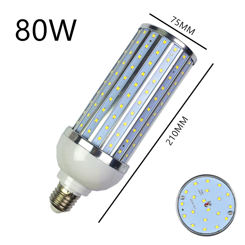 LED Bulb Aluminum shell lamp 18W25W30W40W50W 60W 80W 100W 220V E14 E26 E27 E39 E40 LED Corn light street lamp Cool Warm White