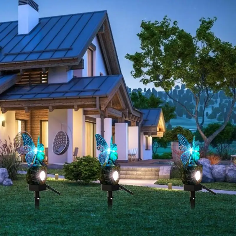 RGB+ белый светодиодный открытый цветок фея Солнечный газон лампы во дворе садовые огни поддержка дропшиппинг