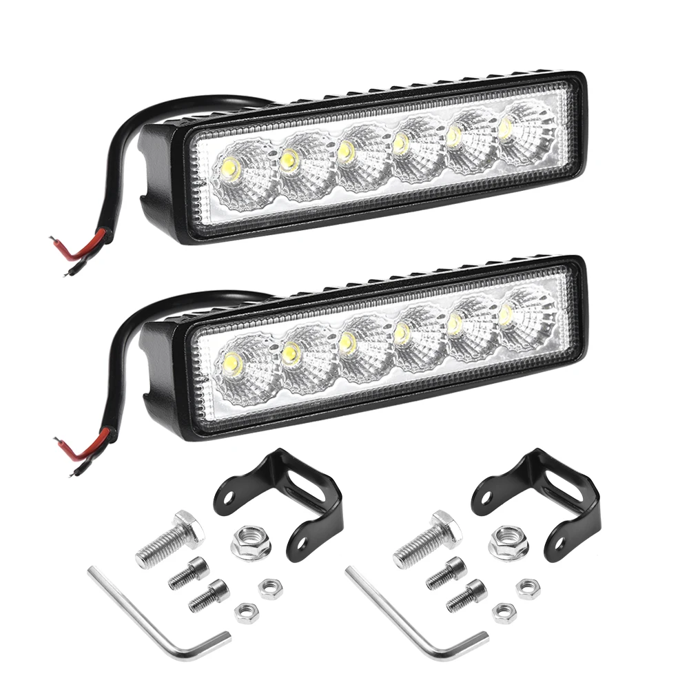 

6 inch 18w Led Light Bar Offroad Spot Work Light 18W Barre Led Working Lights Beams Car Accessories for Truck ATV 4x4 SUV 12V