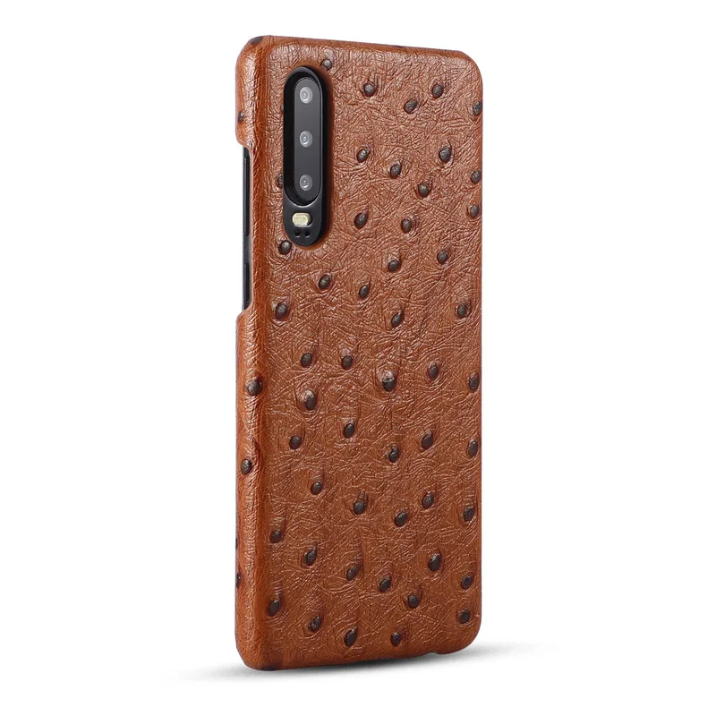 BestNull первый слой воловьей кожи страуса шаблон задняя крышка чехол для huawei P30 смартфон