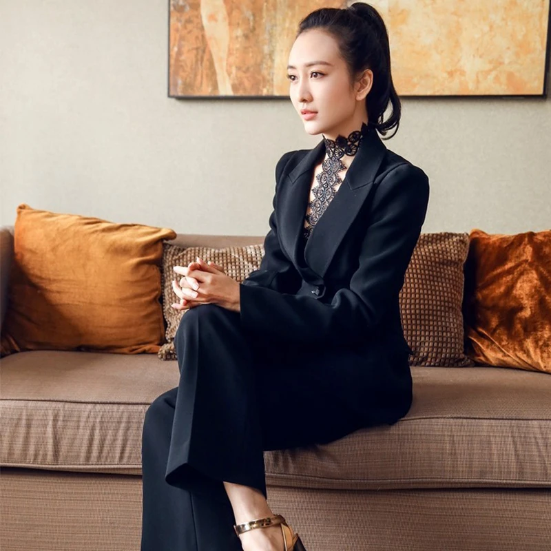 

Suit women 2020 spring and autumn new suit jacket fashion slim two-piece suit professional temperament wild women's clothing