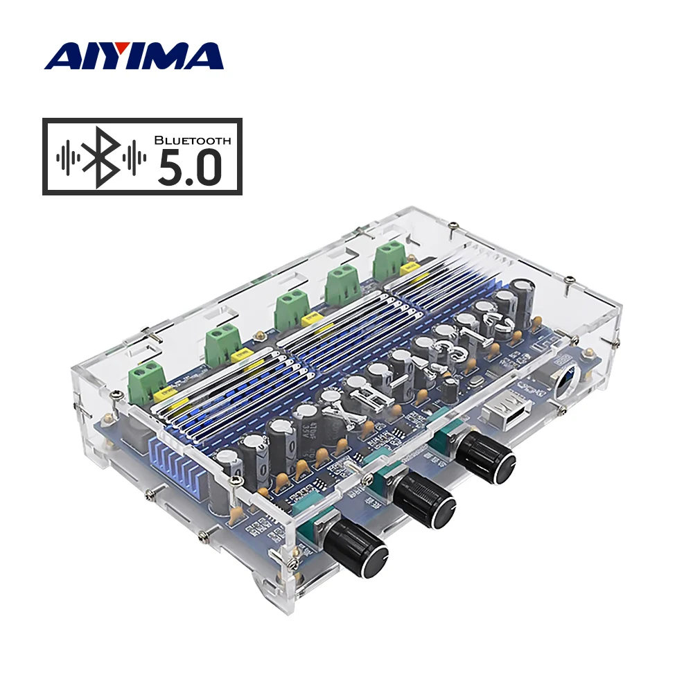 AIYIMA TPA3116D2 Bluetooth усилитель аудио доска 2x50 Вт+ 2x100 Вт сабвуфер усилитель 4 канальный цифровой Мощность усилитель Aux Amp