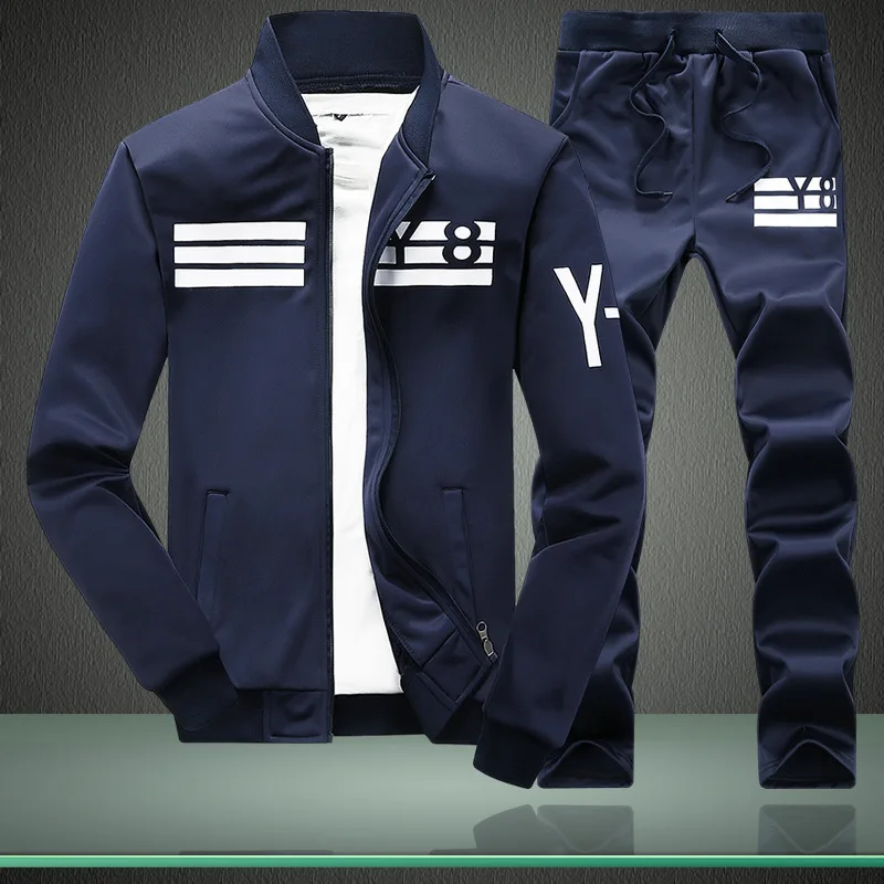 

2017 New Style High School Youth Spring And Autumn Casual Sports Cardigan Stand Collar Set Men Korean-style Baseball Uniform Set