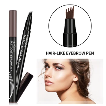 

Liquid Eyebrow Pen Makeup Eyebrow Tatoo Pencil 1 PCS Fine Sketch Four-claw Eyebrow Tint Fork Tips Waterprrof Longlasting VERONN