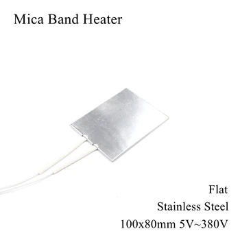 100 × 80 ミリメートル 5v 12v 24v 36v 48v 110v 220v 380v雲母バンドヒーターステンレス鋼電気工業用プラスチック射出成形金型加熱