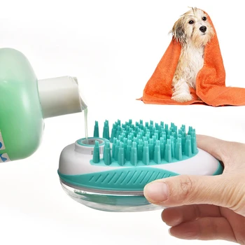 

Pet Dog Shower Brush Comb Pet SPA Massage Brush Soft Silicone Dogs Cats Shower Hair Grooming Cmob Dog Cleaning Tool Pet Supplies